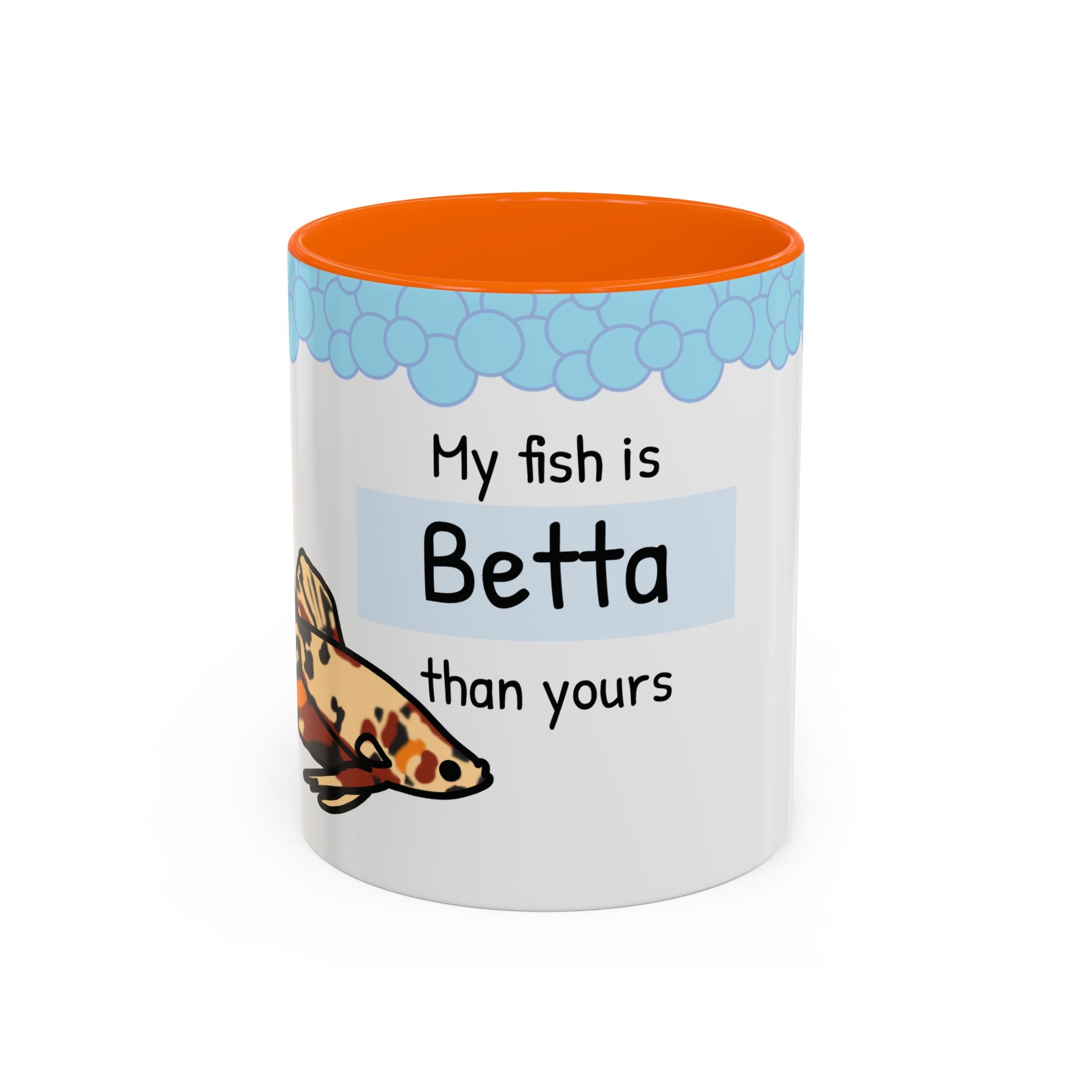 Betta Fish Coffee Mug – “My Fish is Betta than Yours” Accent Mug (11oz)