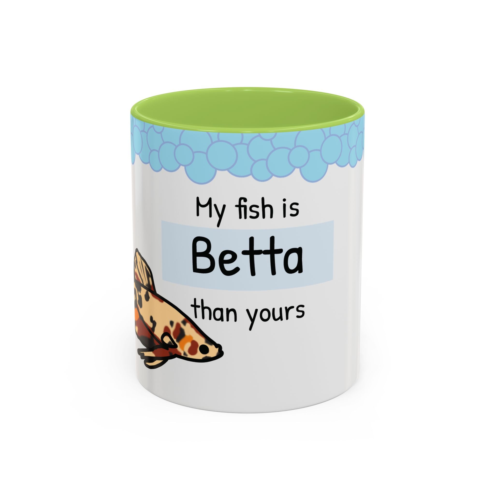 Betta Fish Coffee Mug – “My Fish is Betta than Yours” Accent Mug (11oz)