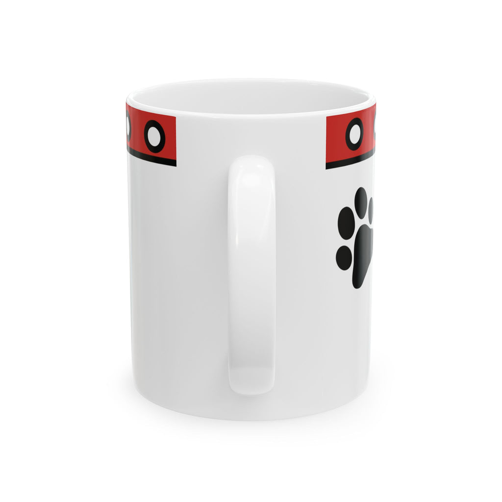 Personalized Dog Mom Ceramic Mug — Custom Pet Name Paw Print Coffee Cup (11oz/15oz)