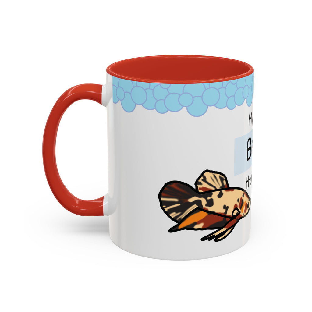 Betta Fish Coffee Mug – “My Fish is Betta than Yours” Accent Mug (11oz)