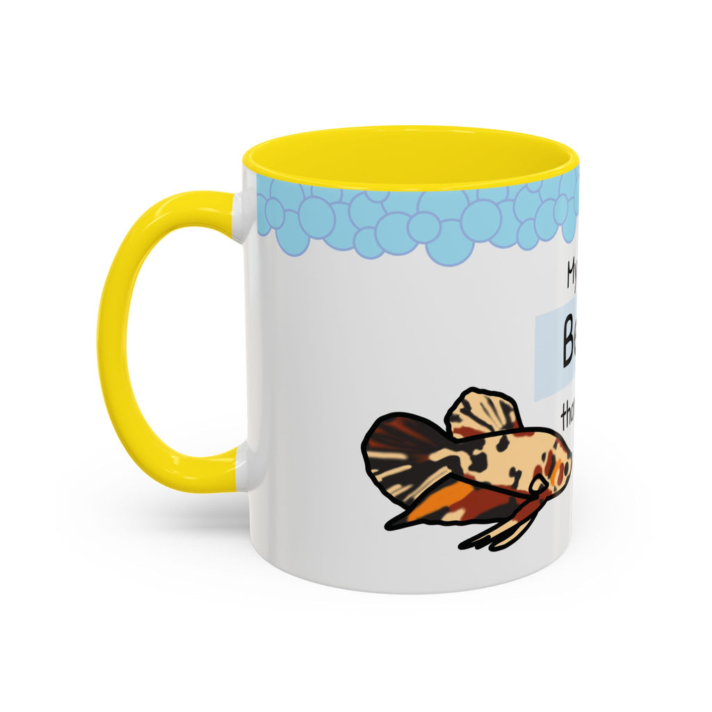 Betta Fish Coffee Mug – “My Fish is Betta than Yours” Accent Mug (11oz)