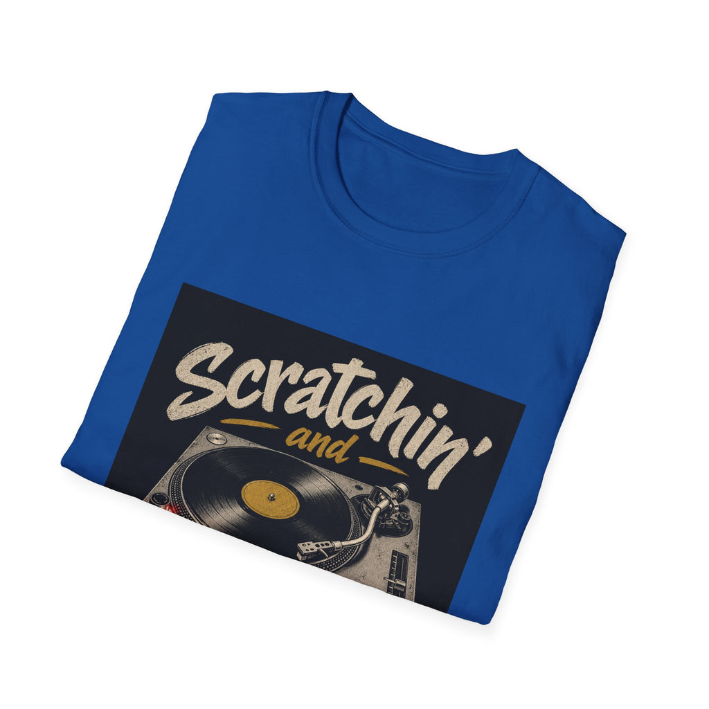 Scratchin' and Survivin' Turntable Shirt | DJ Record Player Tee